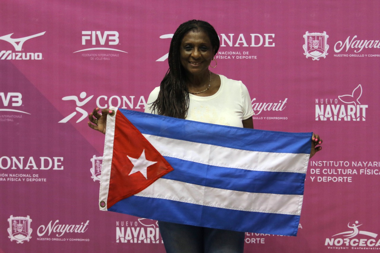Mavis Guilarte, Cuban volleyball star, supporting NORCECA Final Six 