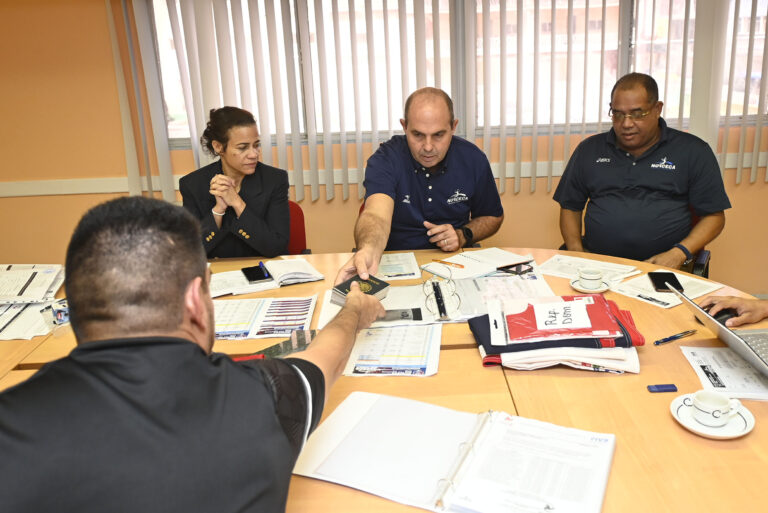 Coaches speak before the start of the Men’s U21 Pan American Cup