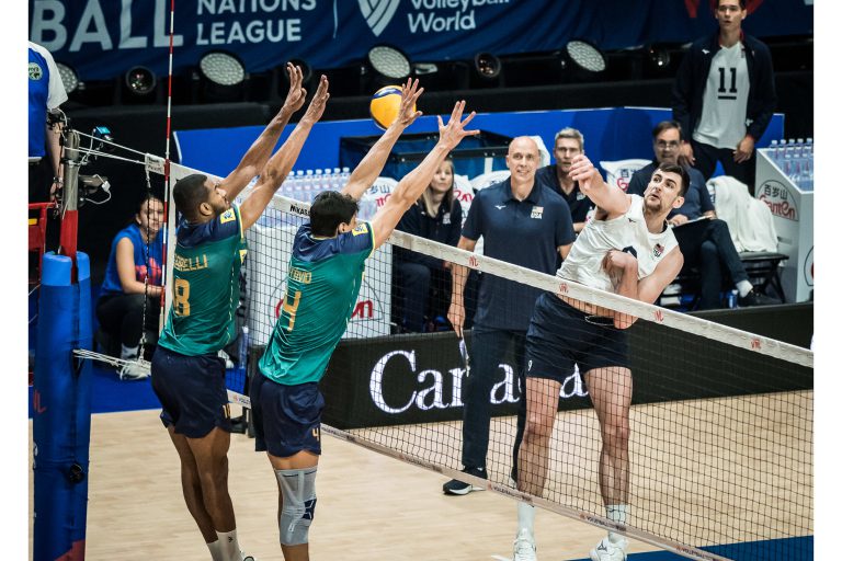 USA drops first VNL match to Brazil