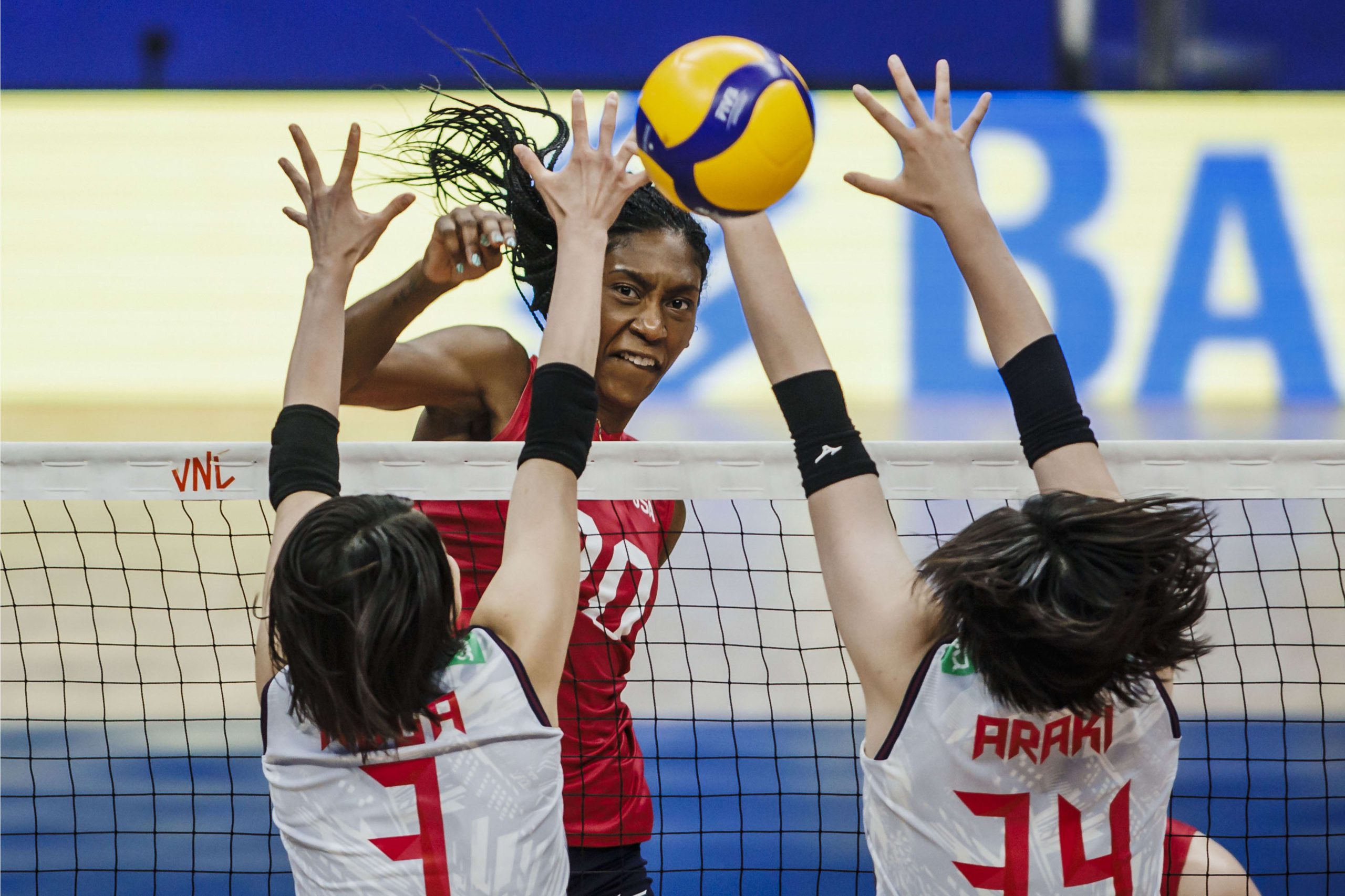 Women's volleyball team loses to host Brazil in Nations League