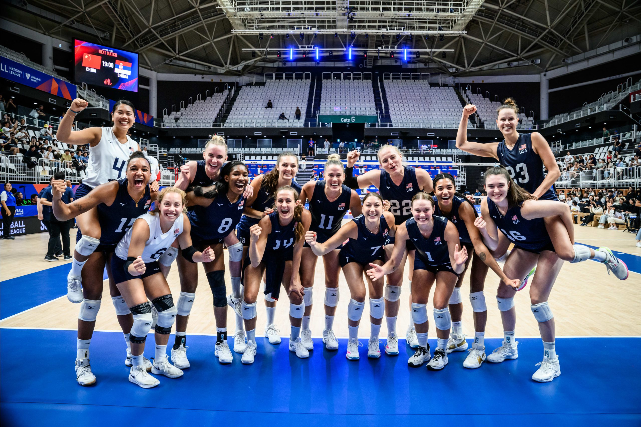 U.S. Women defeat Poland in thriller to move Into First Place in VNL