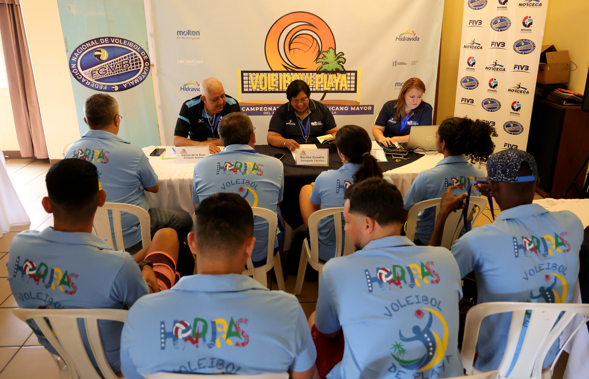 Teams ready for the AFECAVOL Central American Senior Beach Volleyball Championship