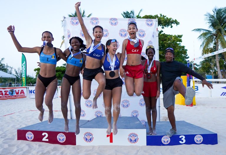Cayman’s Delapenha and Ebanks Capture CAZOVA U21 Women’s Beach Volleyball Gold at Home